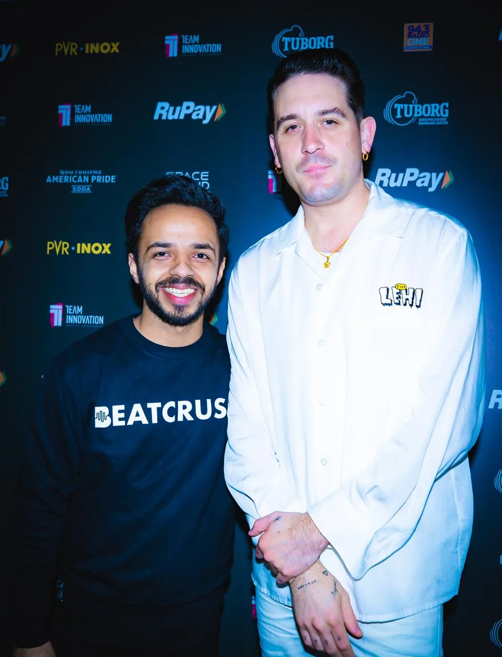 BeatCrush with global hip-hop artist G-Eazy on the tour backdrop.